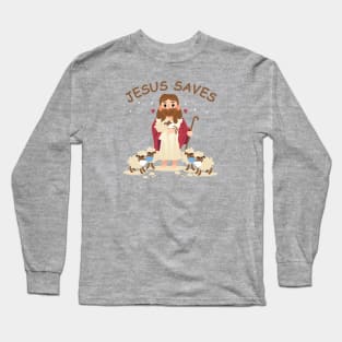 Jesus Saves - Wear A Mask Long Sleeve T-Shirt